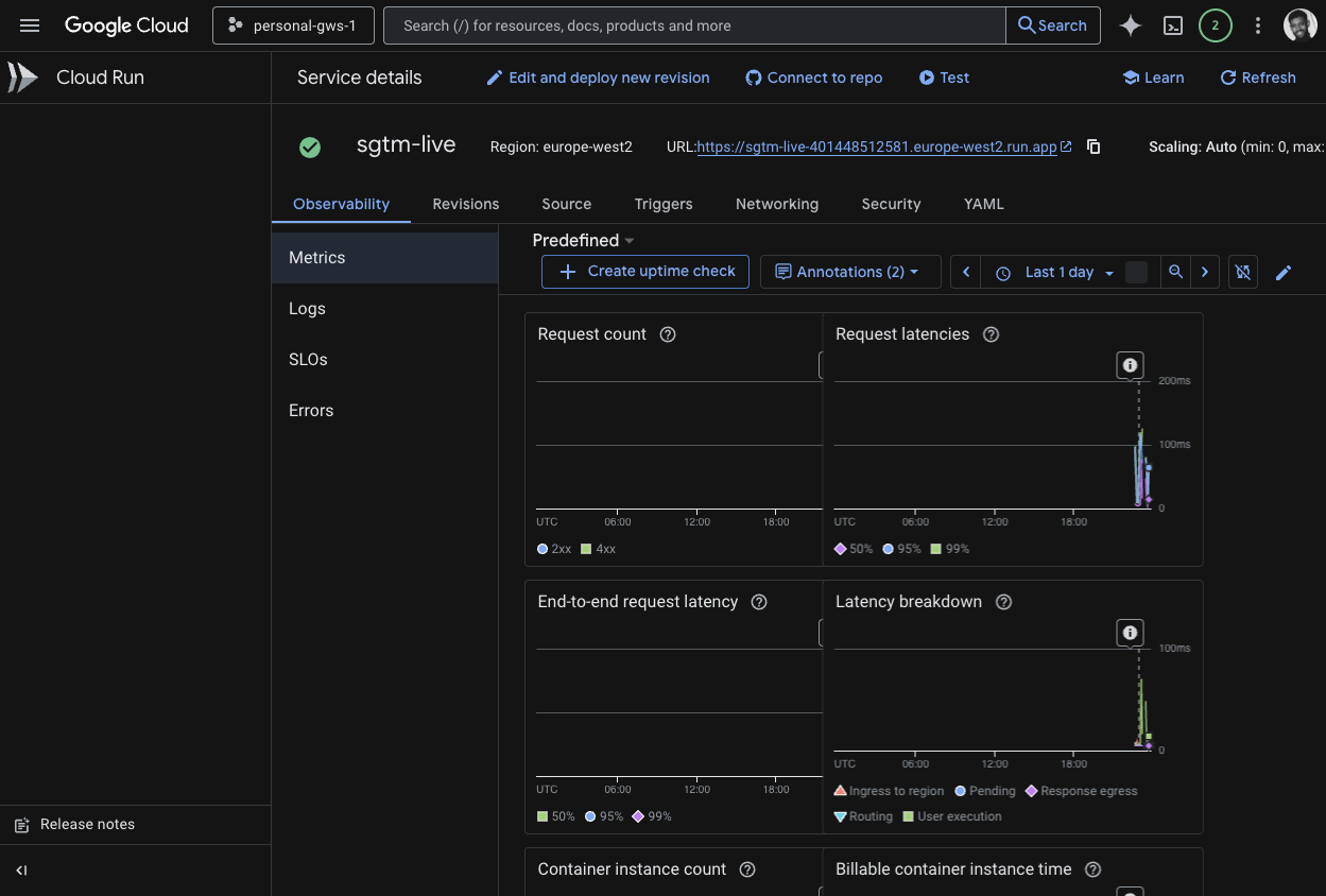 Cloud Run service for server-side GTM